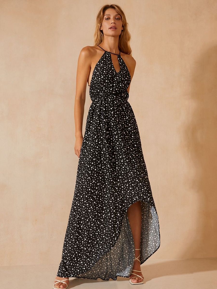 Сарафан летний Laete черный в горох