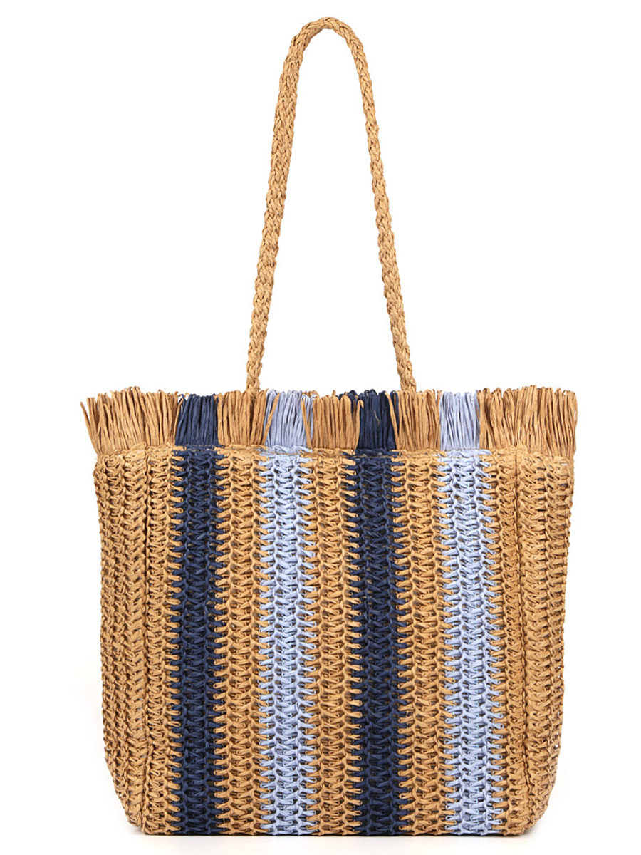 Сумка женская FABRETTI бежево-синяя