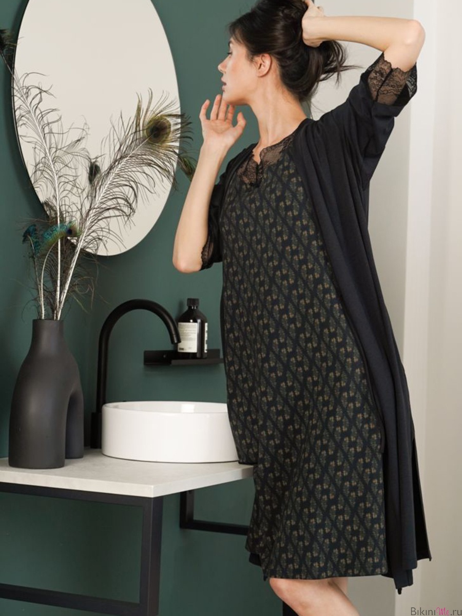 3105W-76014.1S-911 Пеньюар AM 23 черн (пен1)