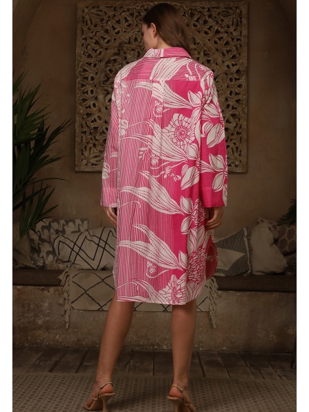 7213/24 Туника Naemy Beach24 бело-розовый (7212-24