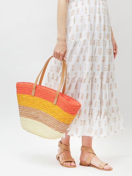 WFN21-6 FABRETTI 24 Сумка бежево-оранжевый (r3i19x