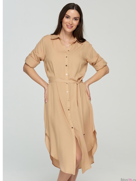 LD23-03 Платье-рубашка Marc&Andre 24 бежевый (LD23