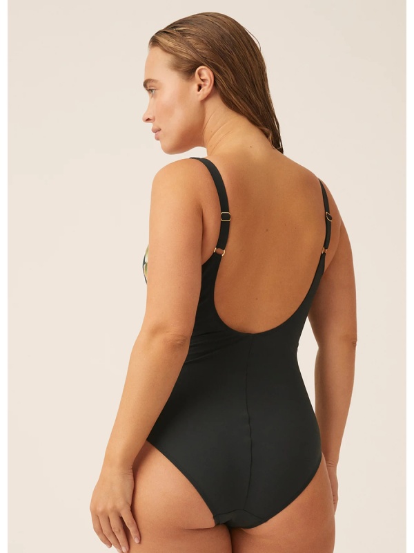 73421 Купальник слитный Naturana23 аква/бел. (7342