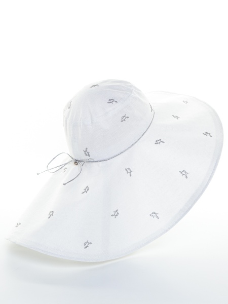 450476 LP мини россыпь макси шляпа лен бел. (LP ми