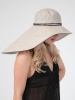 Лира супермакси шляпа лен солома солнечная (отд. черный) (7)